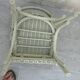 Fauteuil enfant en rotin blanc  vintage