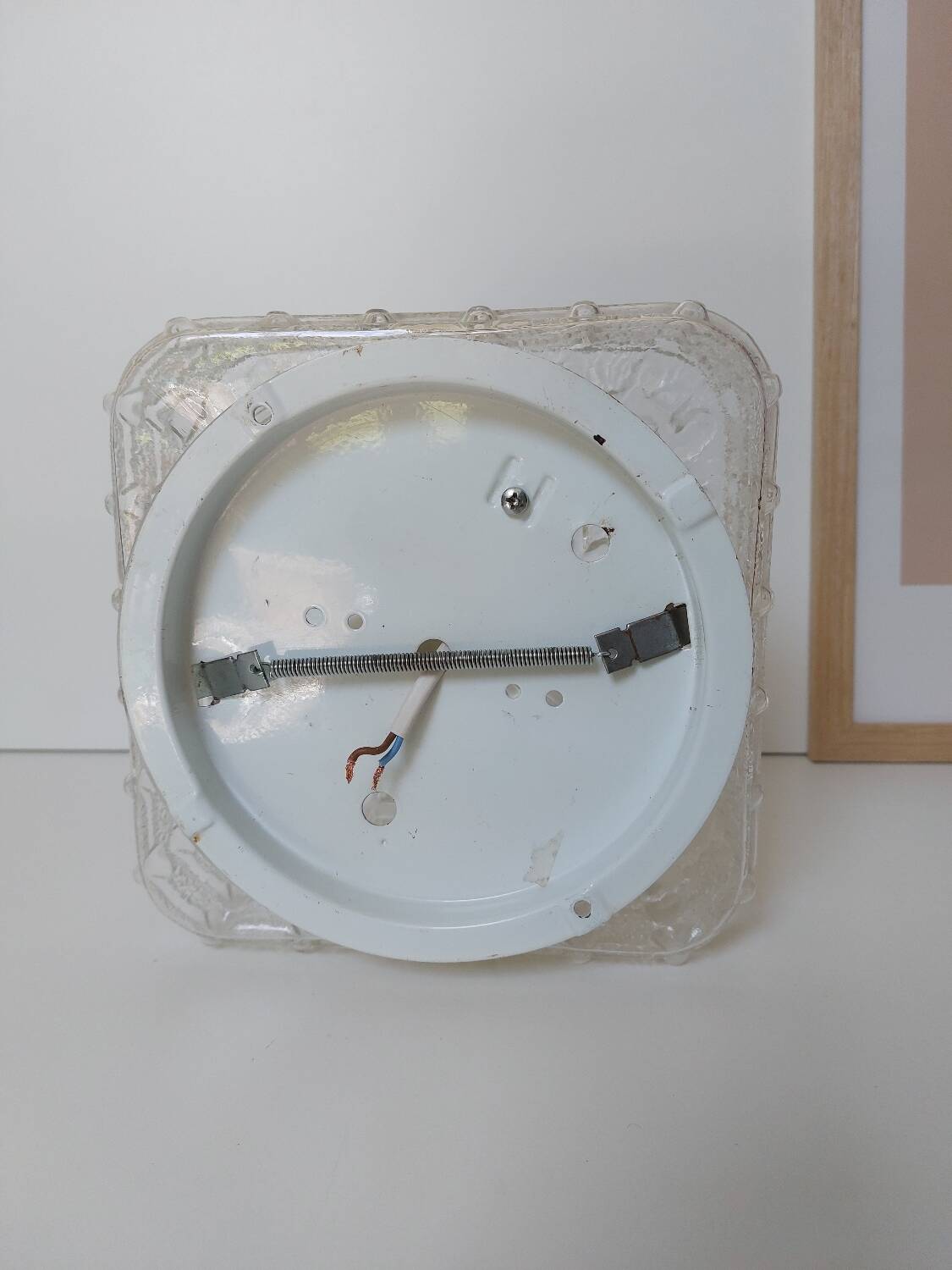 Plafonnier applique verre minimaliste 1970/ 1980