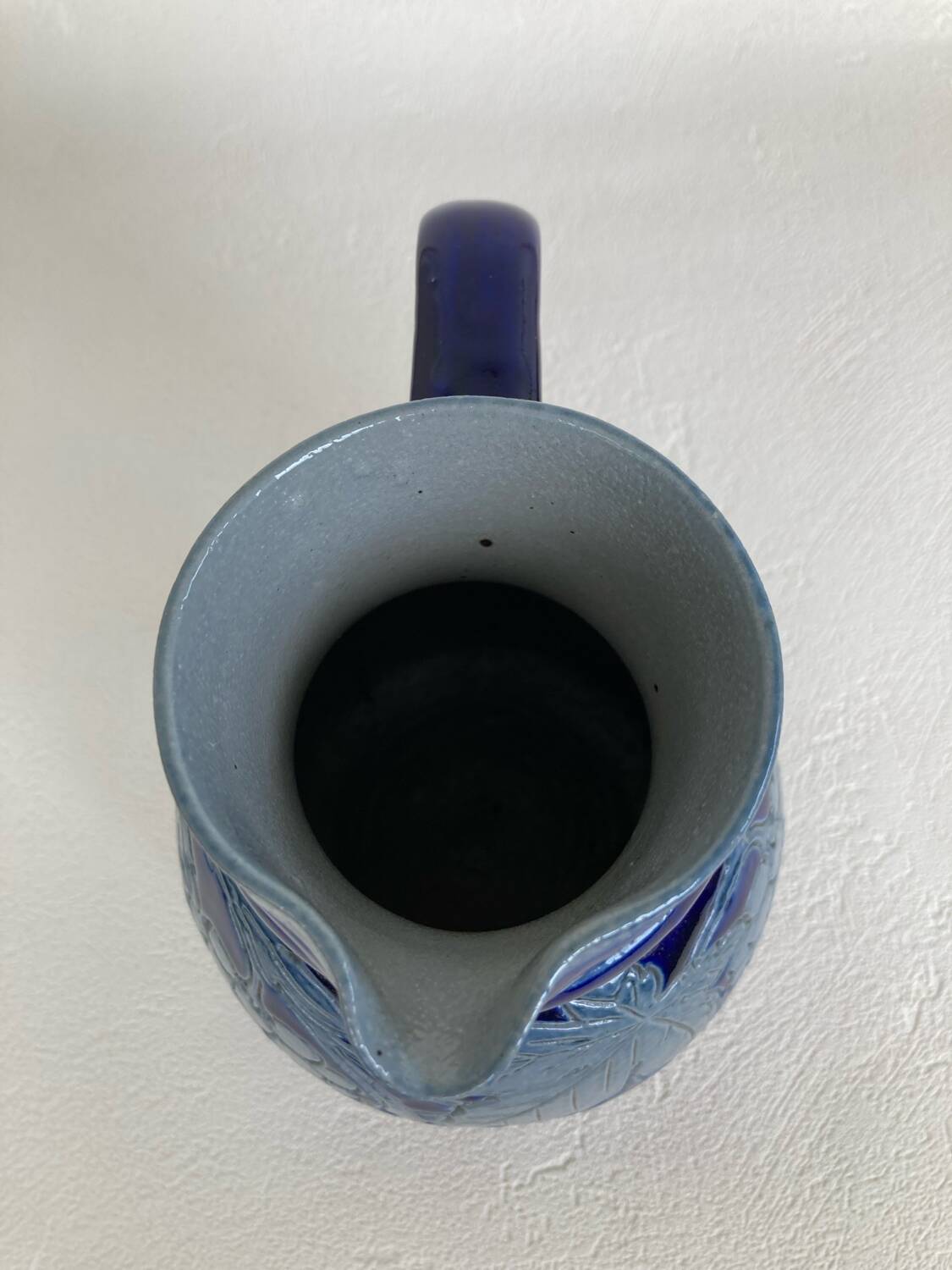 Betschdorf Alsace salt stoneware pitcher signed Schmitter Roger