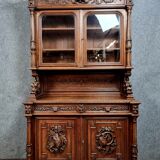 Buffet library of hunting lodge in solid oak around 1850