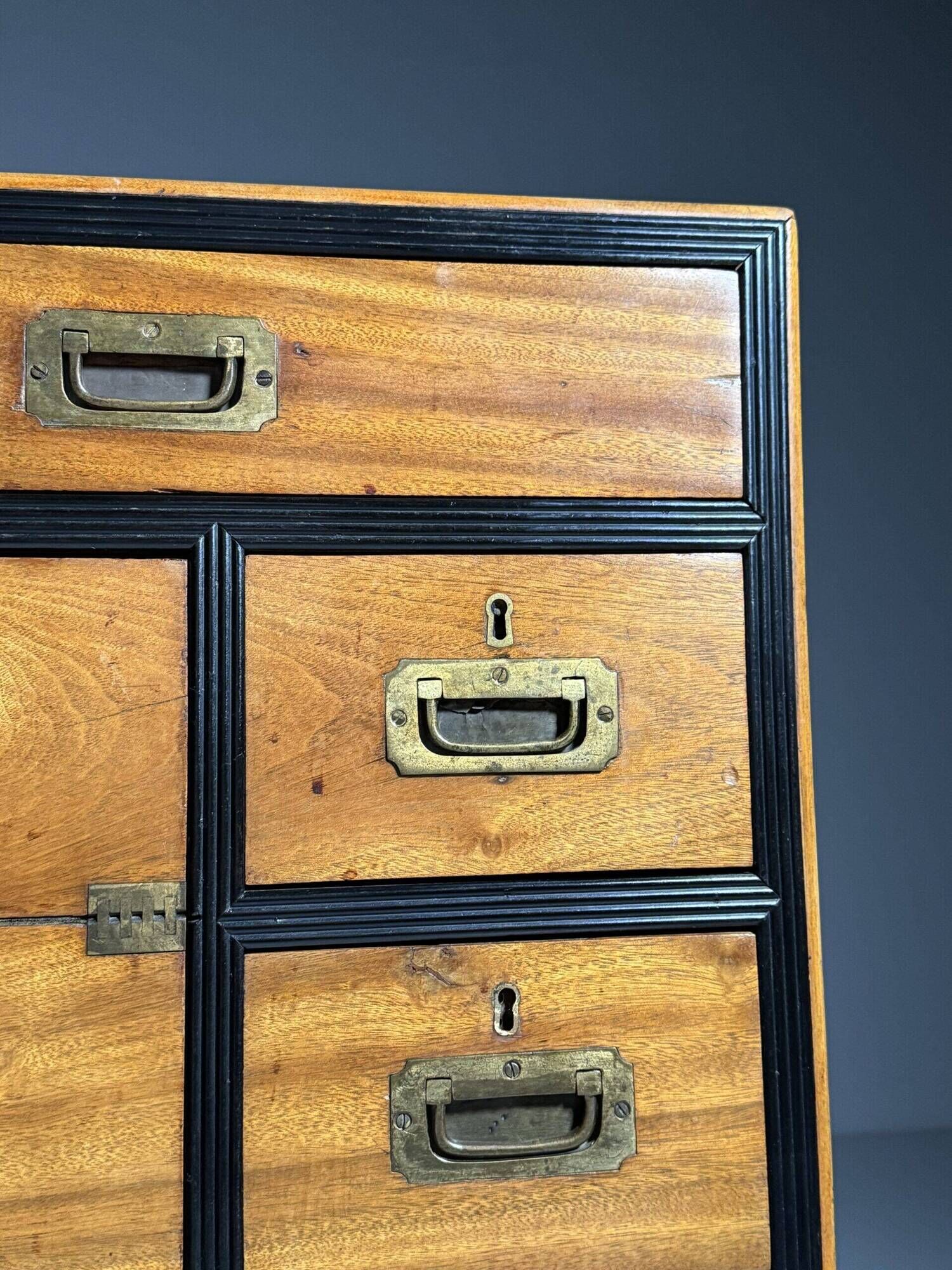 Campaign chest of drawers 19th century