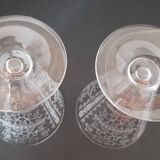 Set of 2 Baccarat crystal wine glasses, LIDO model