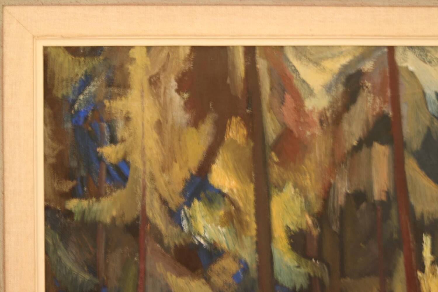 Original Mid Century Swedish Oil on Canvas – “Pine Forest” by Frans Be