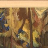 Original Mid Century Swedish Oil on Canvas – “Pine Forest” by Frans Be