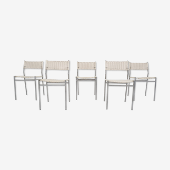 Set of five dining chairs by Martin Visser for 't Spectrum, model SE05, The Netherlands 1980's