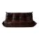 Togo 3-seater sofa in shiny brown leather