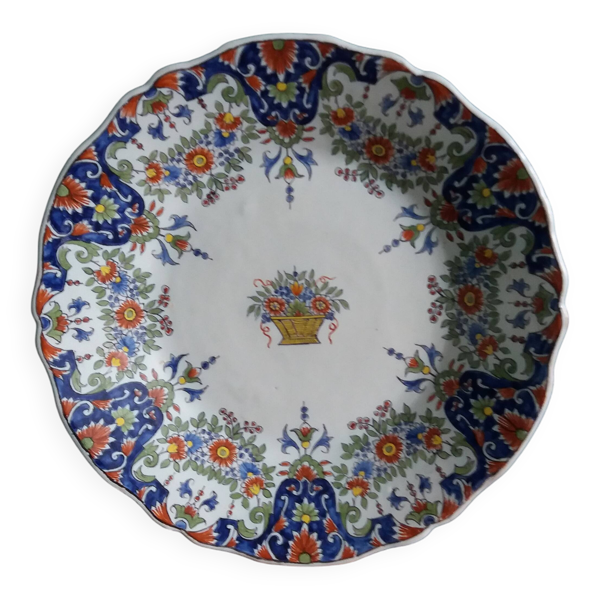 Assiette en faïence de Desvres signée Fourmaintraux Courquin 19 ieme