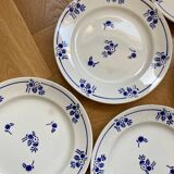 Saint Amand dessert plates blue flowers