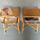 Paire de chevets en rotin vintage