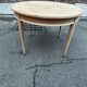 19th-century Louis XVI round extendable dining table, renovated, 215cm.