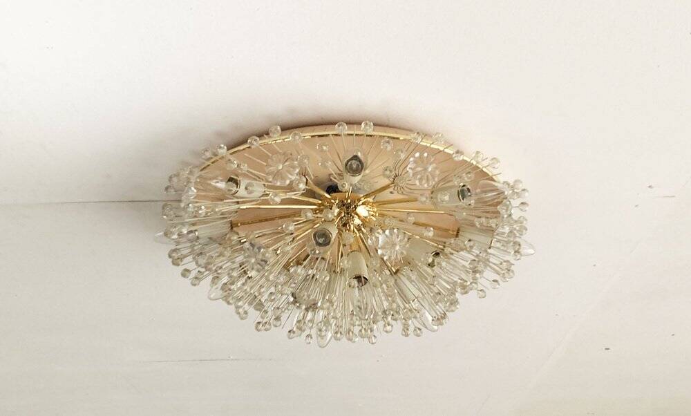 Austrian Flower Ceiling Lamp by Emil Stejnar for Rupert Nikoll, Vienna, Austria, 1950s