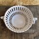Empire malicorne white openwork ceramic pocket bowl vintage #d