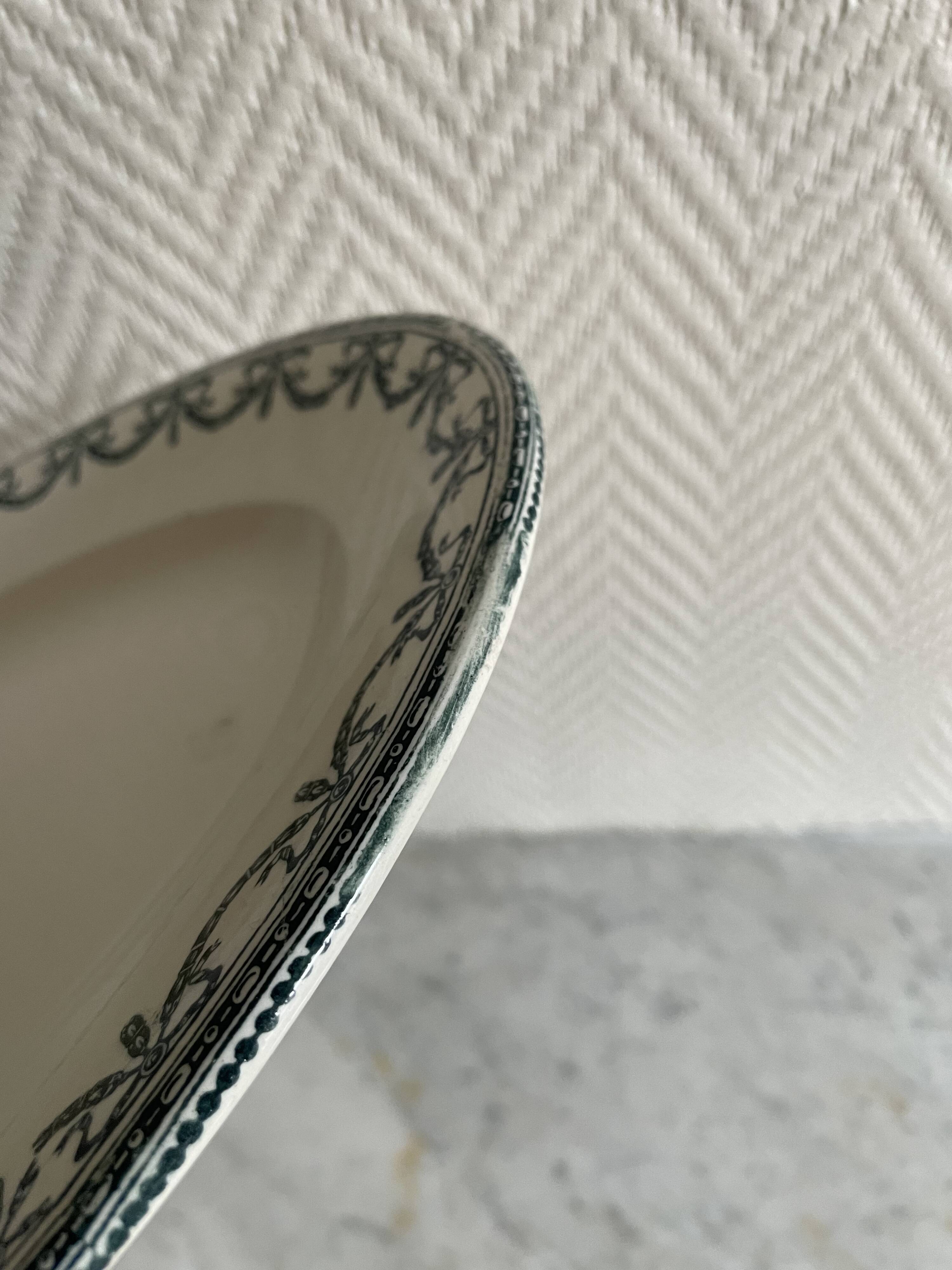 Oval ironstone dish from Salins