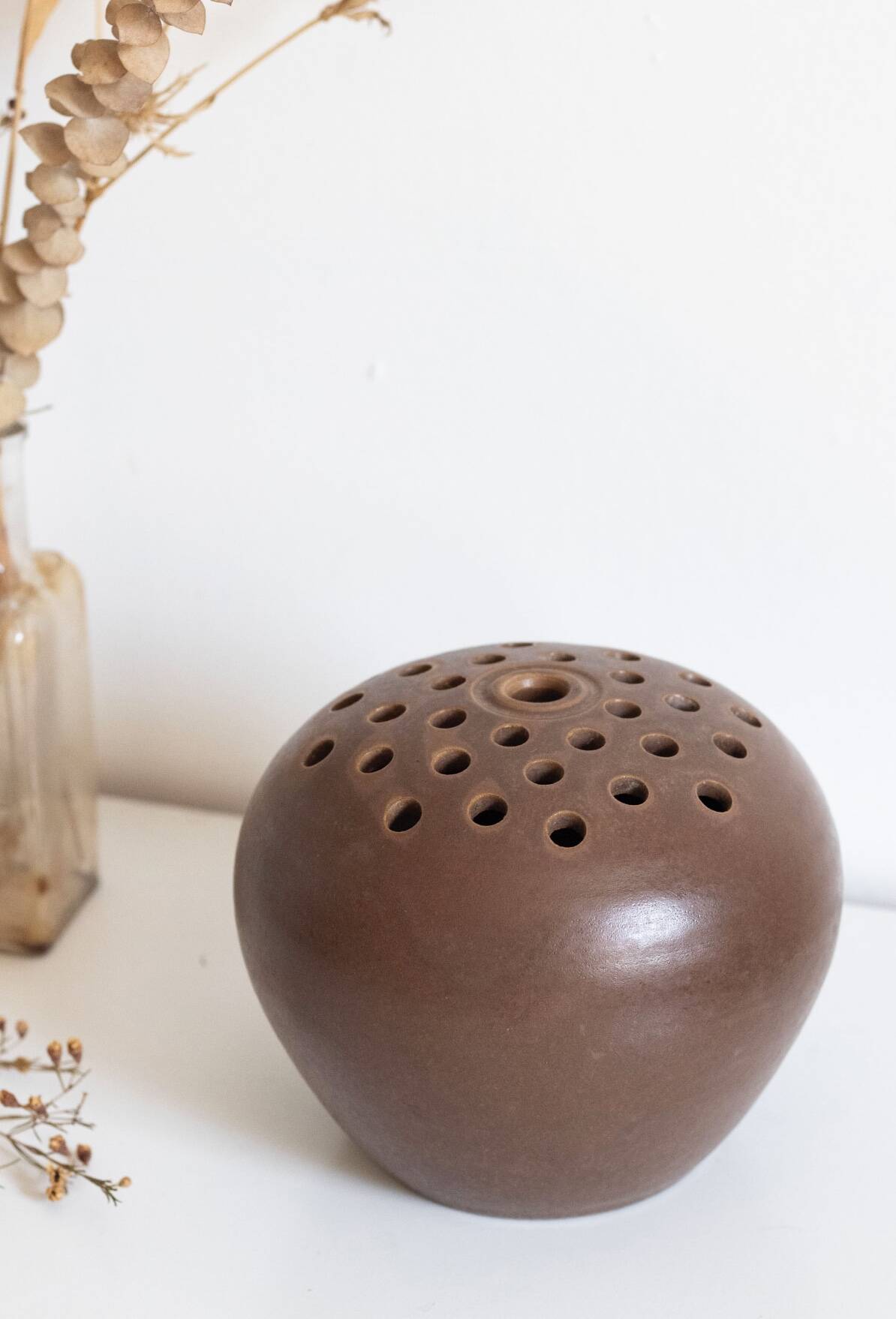 Large vintage signed flower pick