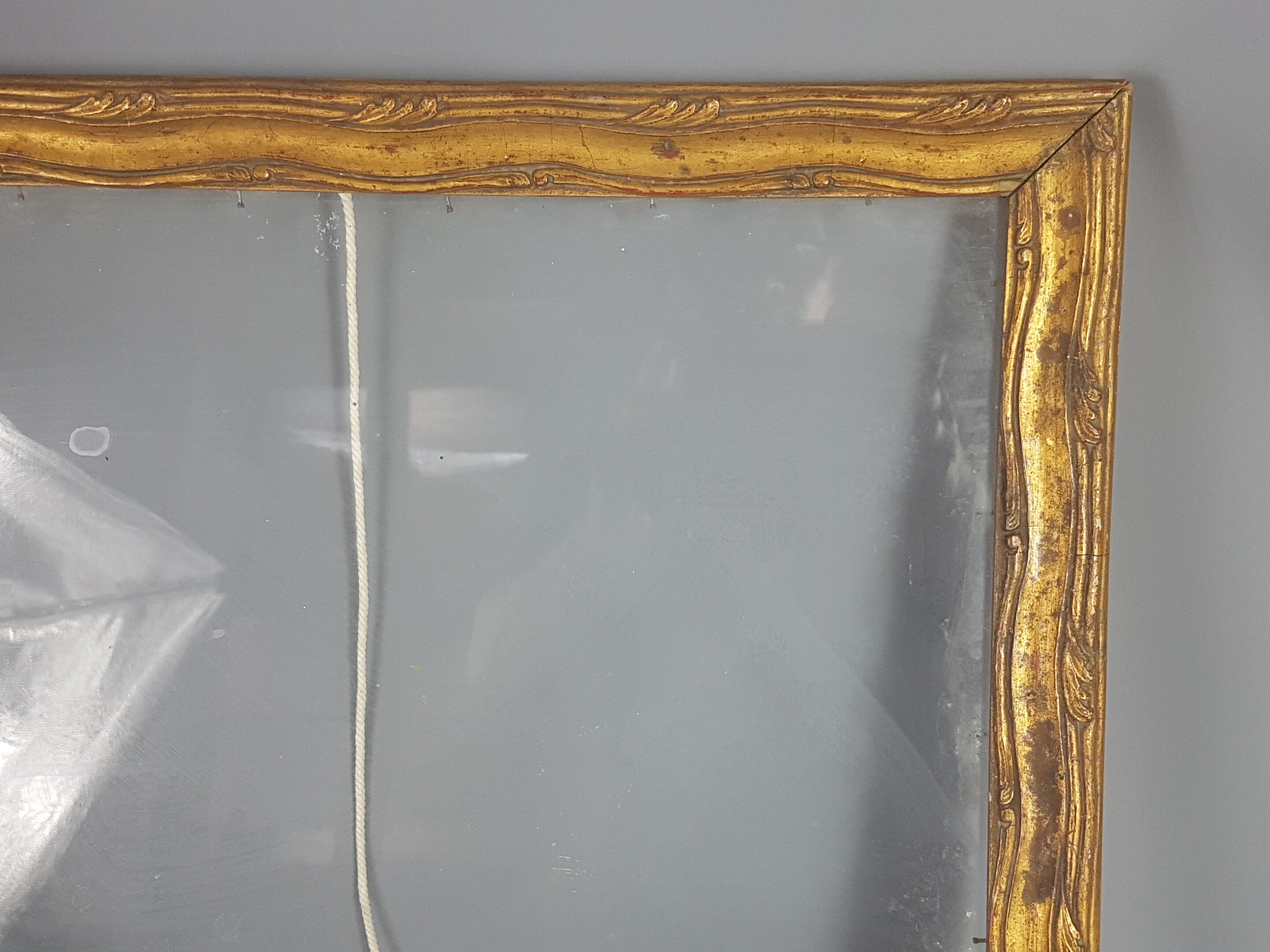 Old wood frame - gilded stucco, 48x38 cm
