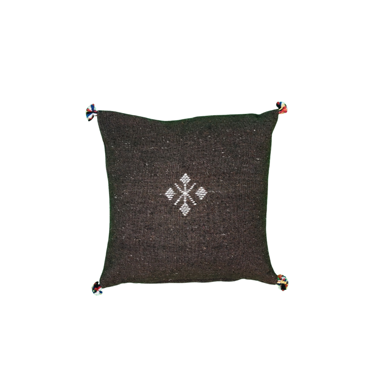 Berber cushion simple chocolate