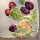 Cache pot glazed ceramic slip vintage fruits