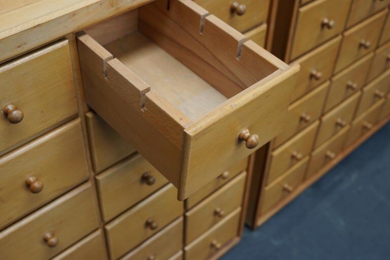 Pair of furniture from a 20th century Dutch apothecary