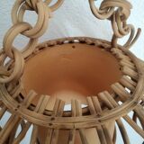 60s rattan pendant light