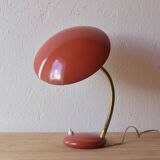 Vintage red saucer desk lamp - Space Age Design - 1950s