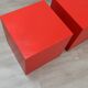 Tabourets/tables d'appoint cubes en fibre de verre italiens des années 1960, lot de 3