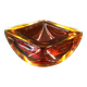 Cendrier en verre de Murano "ROUGE-ORANGE" en forme de coquillage, Murano, Italie, années 1970