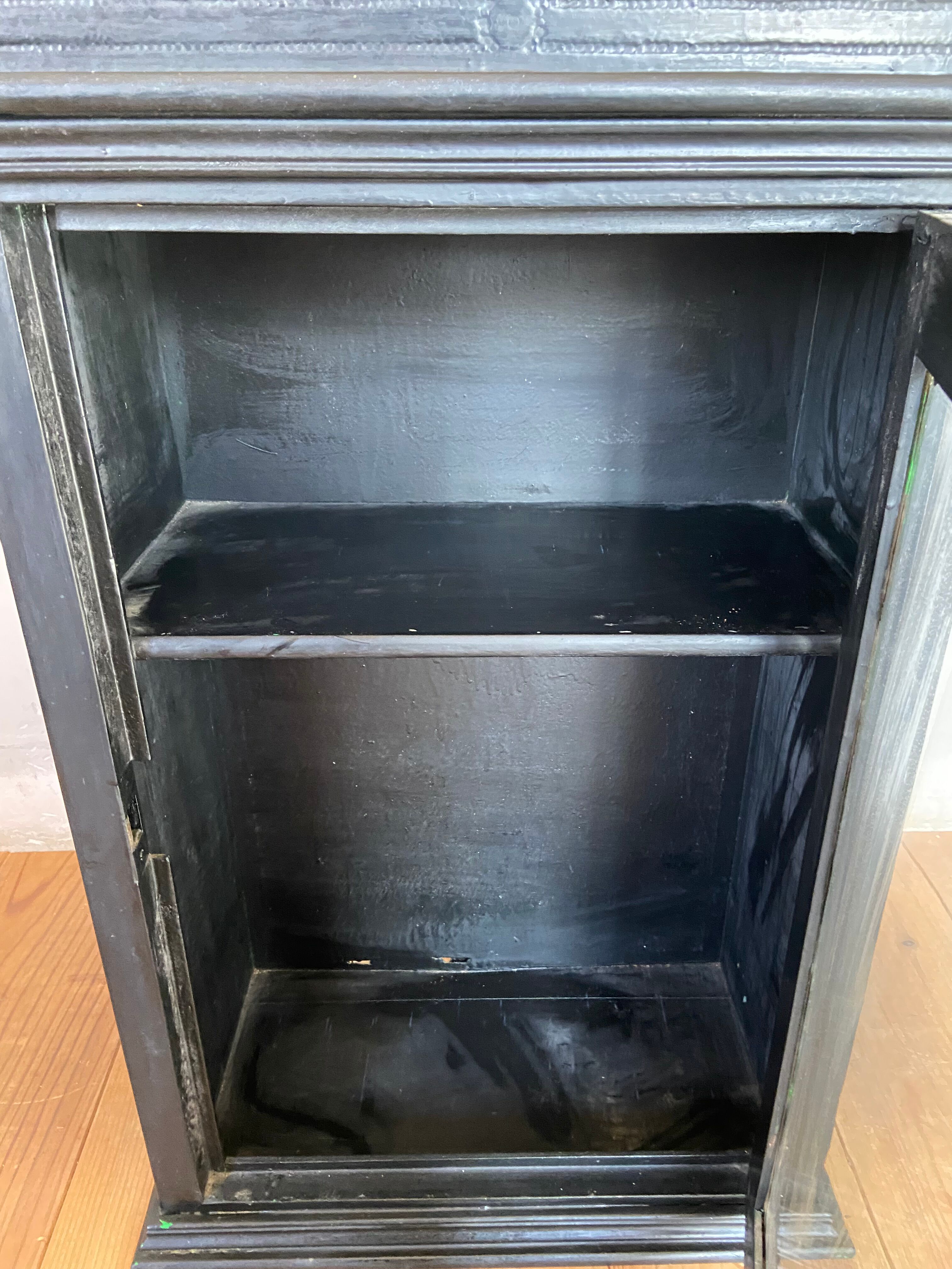 Black antique medicine cabinet