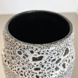 Pottery super white color fat lava multi-color vase scheurich germany wgp, 1970