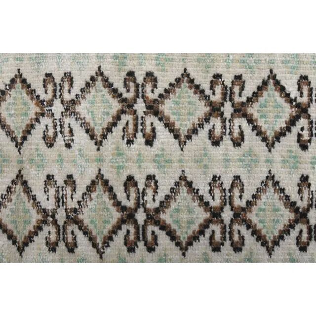 1970s Turkish Hand-Knotted Wool Cotton Beige Runner Rug 70x262