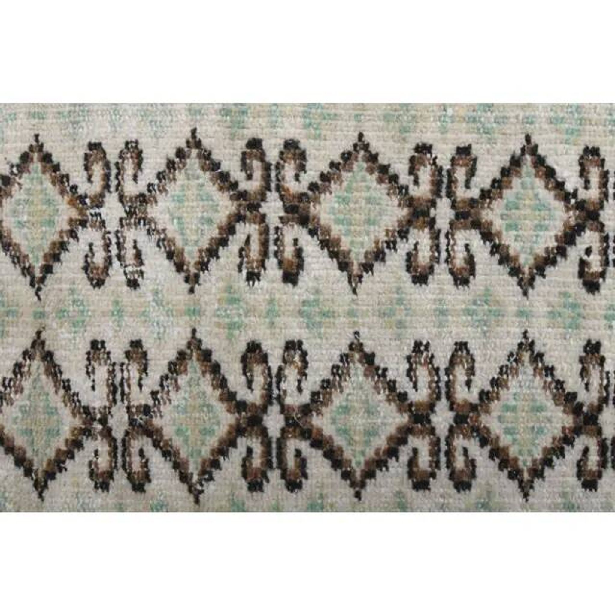 1970s Turkish Hand-Knotted Wool Cotton Beige Runner Rug 70x262