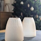 Set of 2 amber effect tulips with leaves (L-0210-4)