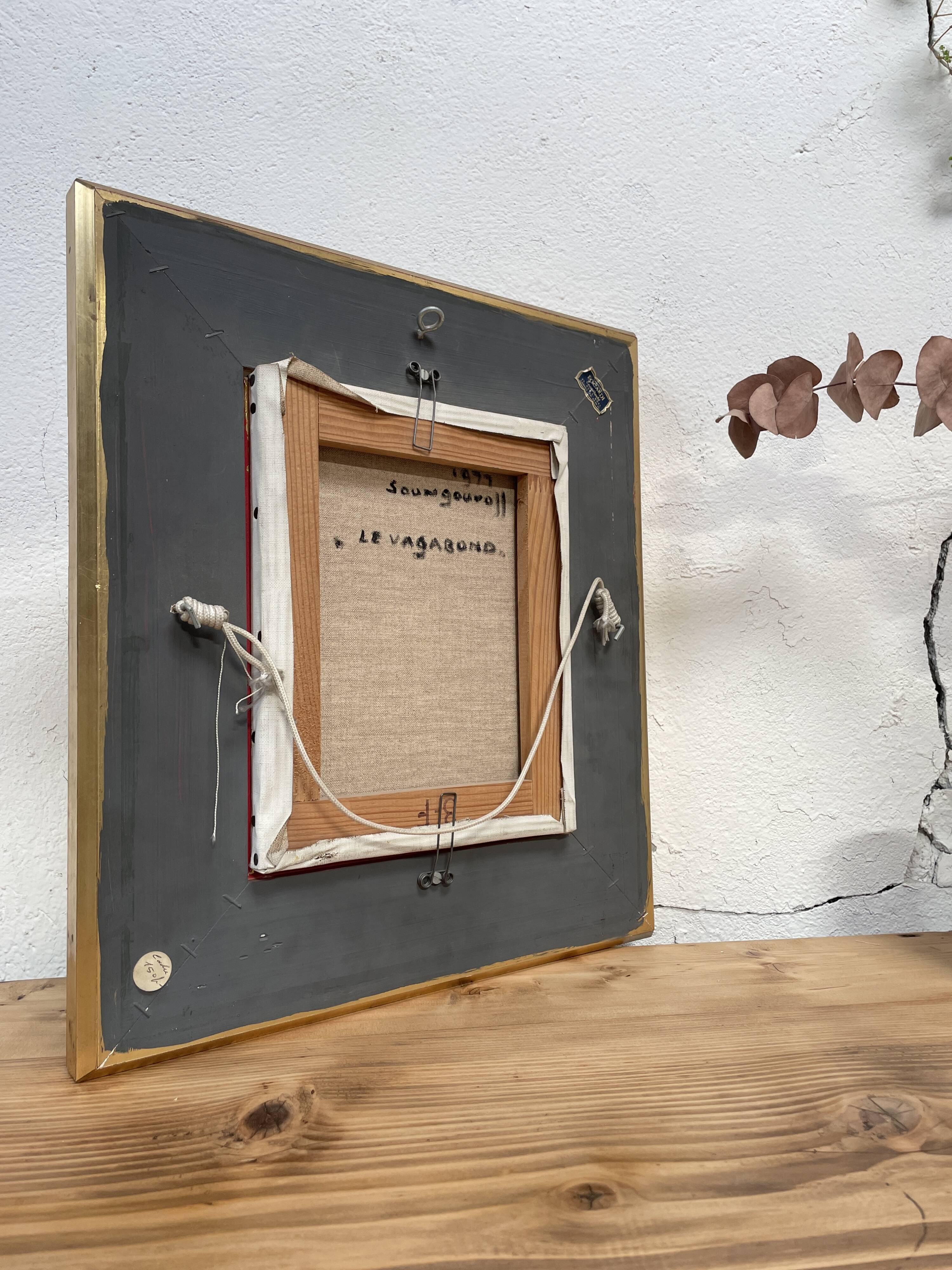 Oil portrait painting 'LE VAGABOND', after Anatola SOUNGOUROFF, circa 1977.