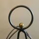 Art deco metal design magazine holder