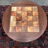 Vintage coffee table in wood and ceramic from the 70s