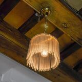 Venini pendant lamp, murano tubular glass, Italy, 1970