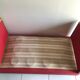 Vintage red padded bench