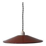 Old red enamelled industrial suspension 30 cm