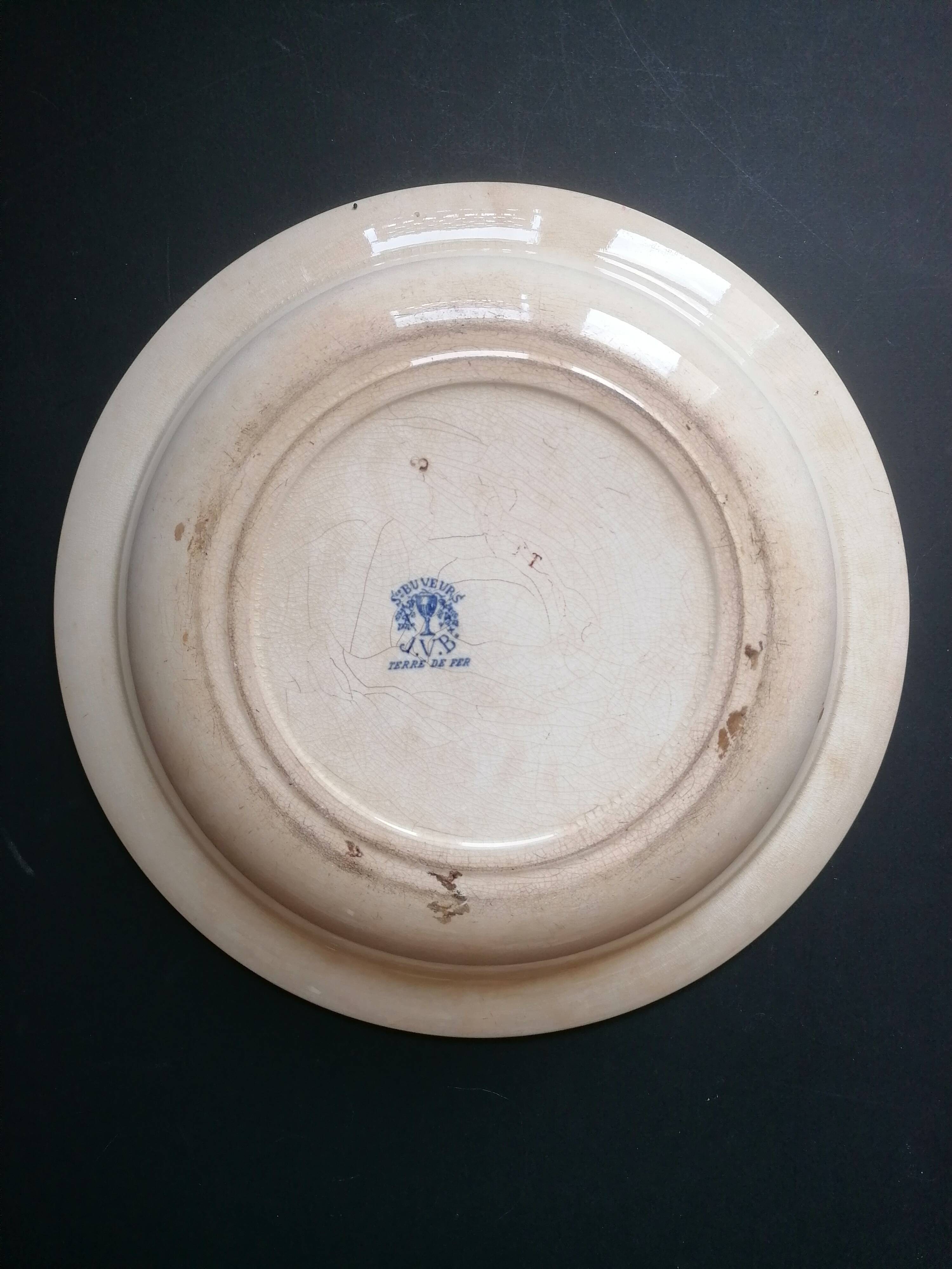 Shallow dish, iron earth, Jules Vieillard, 19th century.
