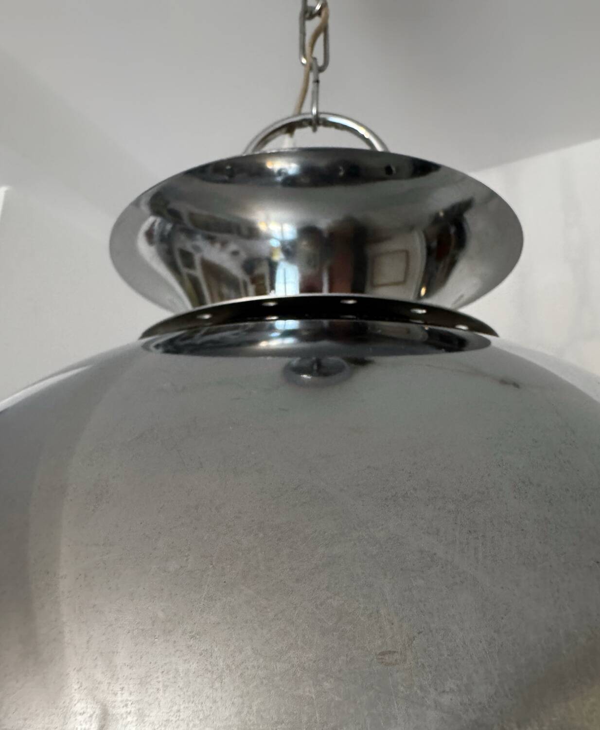 Space Age chrome design chandelier from the 70s