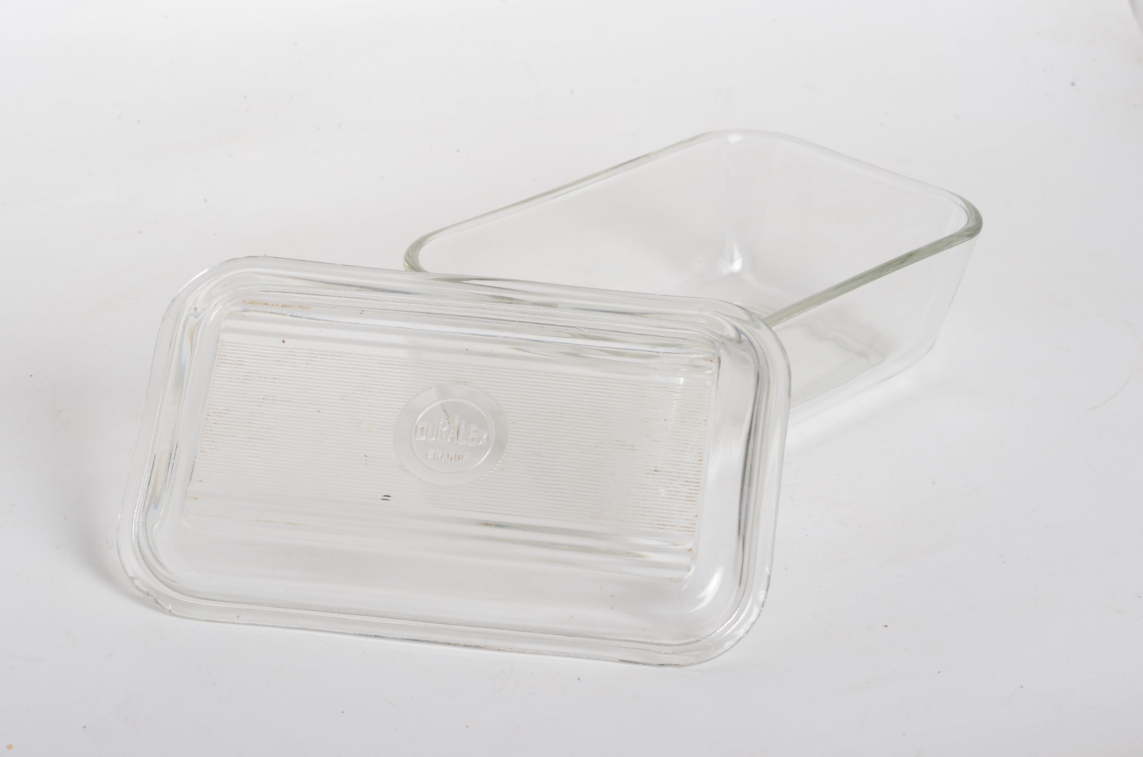 Duralex glass butter dish