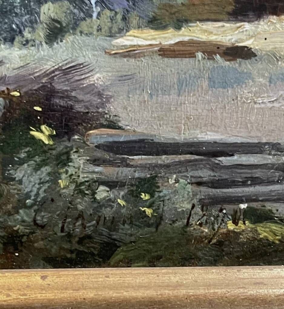 Oil on panel, Clamart, signed Eugène Lavieille (1820-1889), 1870