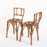 Pair of Vintage Cannée chairs - France, 1960