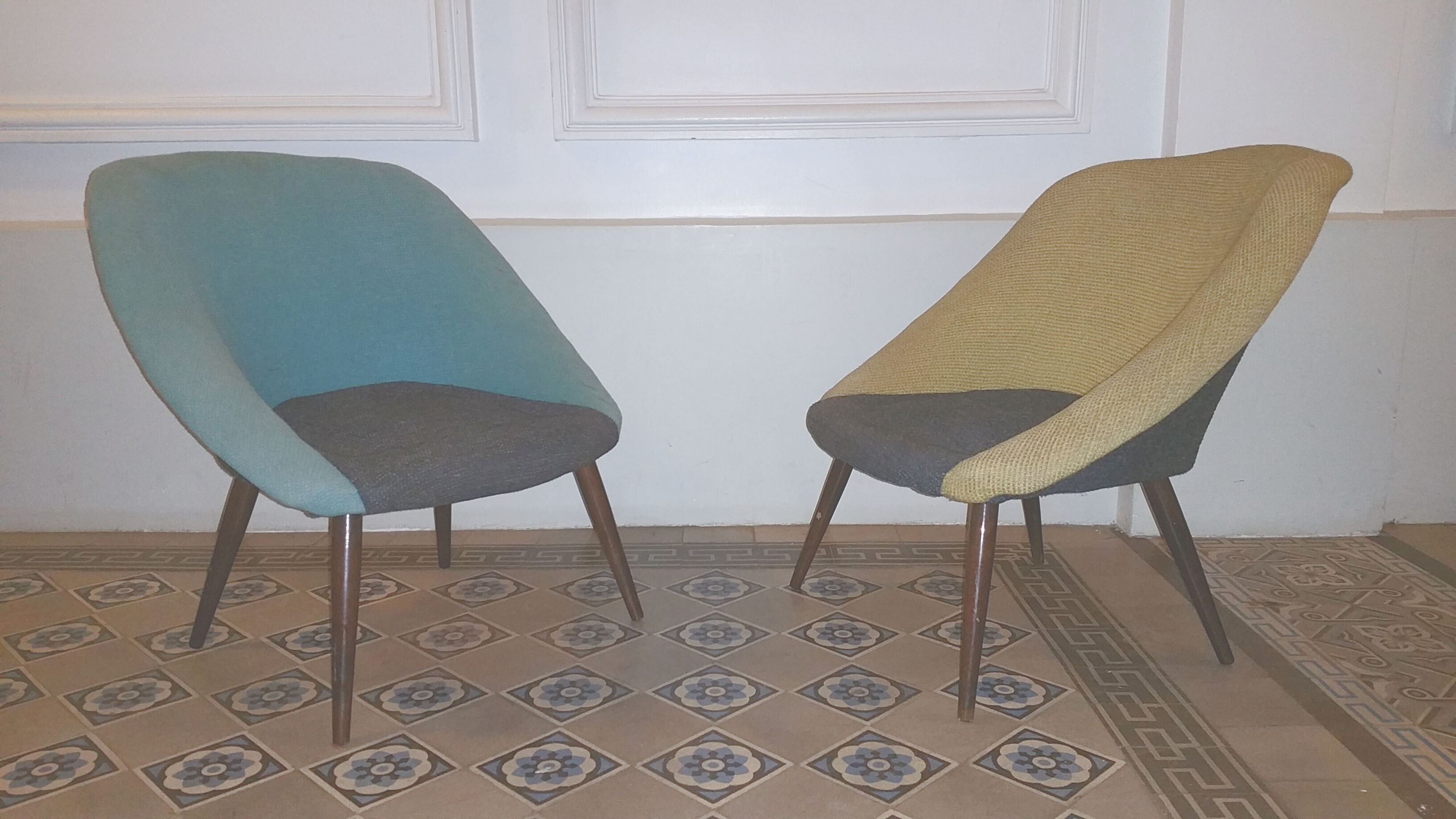 Pair of armchairs 50/60s