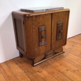 Art deco small cabinet with marble top