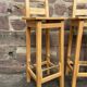 3 scandinavian design bar stools vintage pine