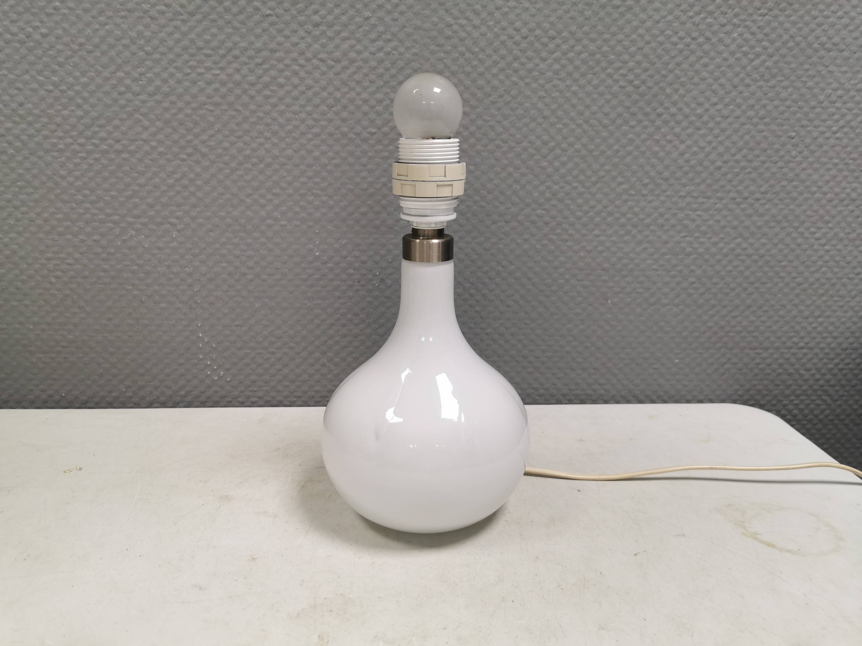 Rare Helios table lamp from Holmegaard, designed by Arne Branzell in 1984.