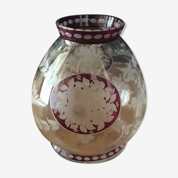 Vase en cristal taillé