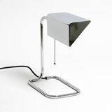 Large original 1980s chrome table lamp by Florian Schulz