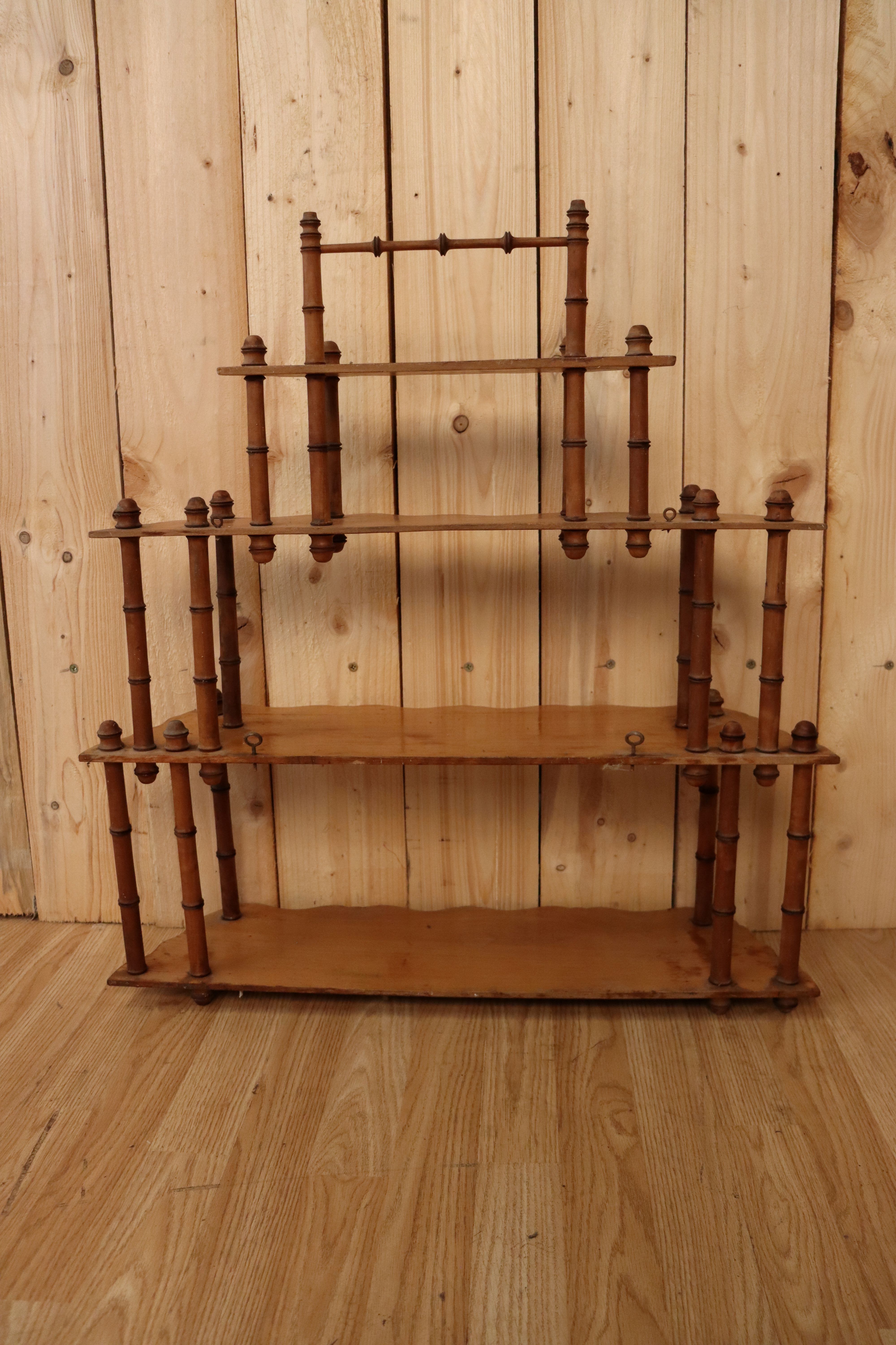 Wooden wall shelf