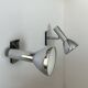 Pair of vintage adjustable wall lights, chrome-plated metal, France 1970
